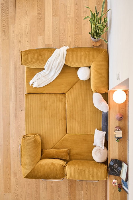 Atelier Del Sofa Kanyon - Sofá-Cama Esquinero Mostaza